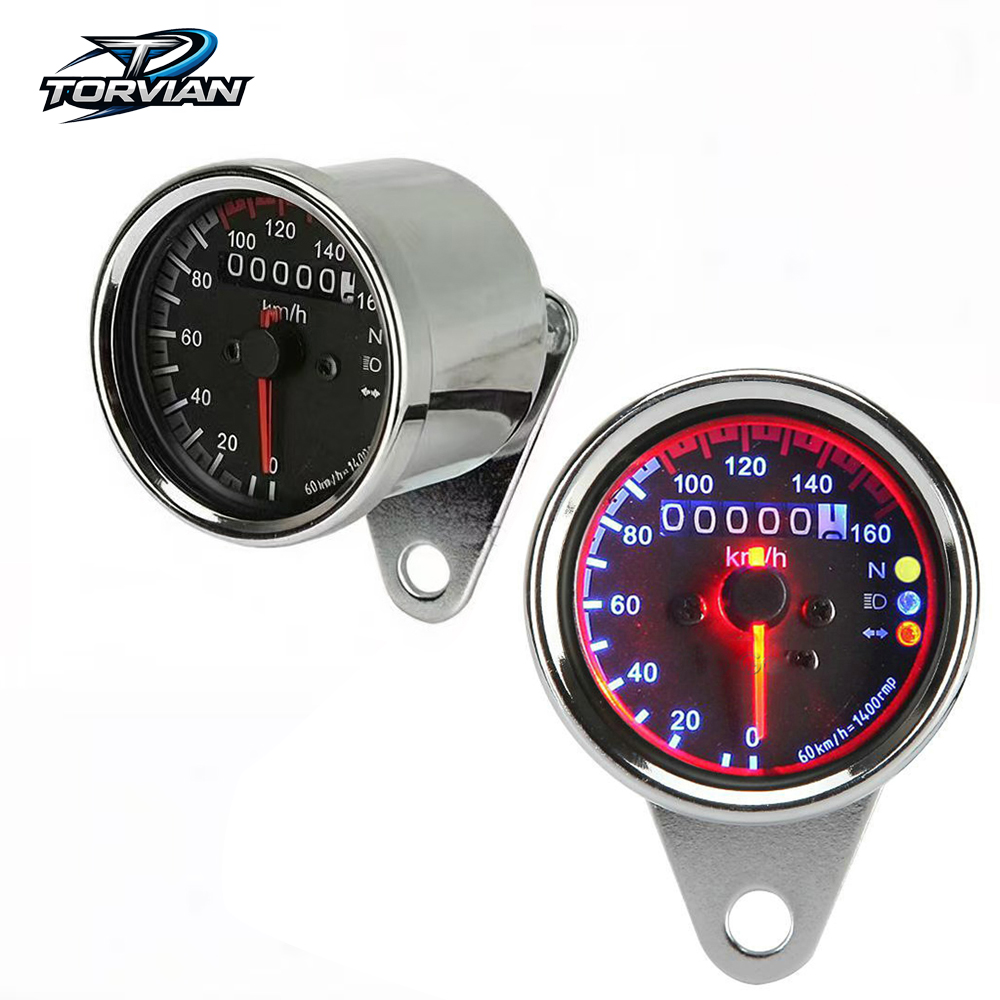 Analog Meter Gauge - Torvian Dual LED Pengukur Odometer Speedometer