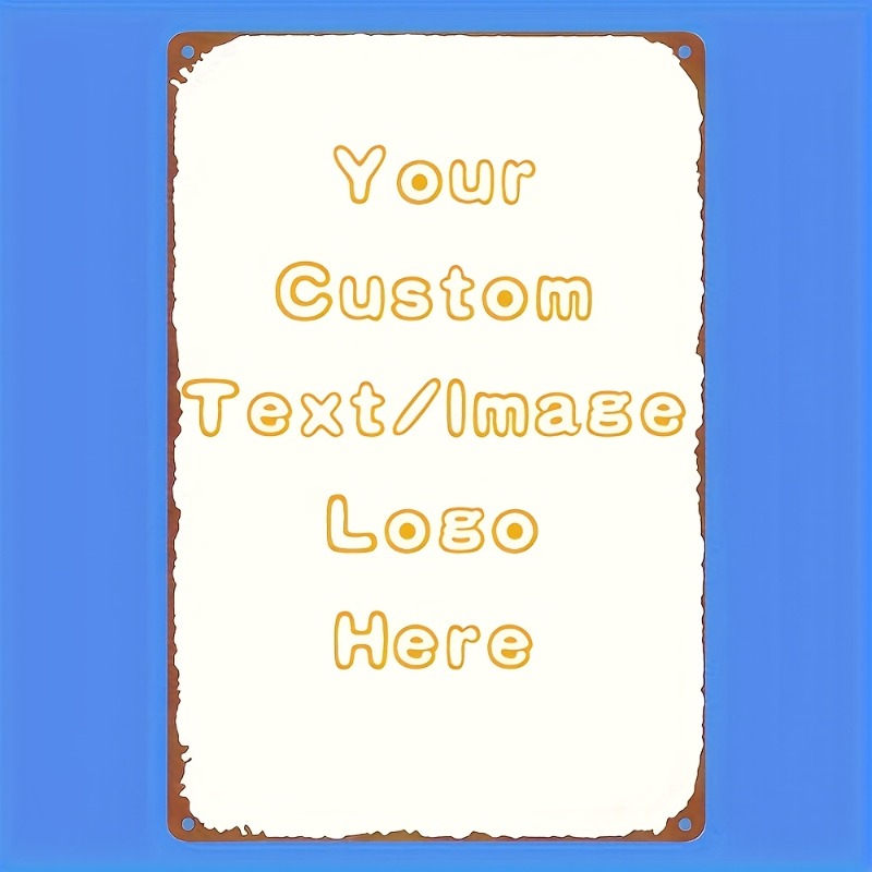 Vintage Collectible Signs - Papan Tanda Dinding Persegi Panjang Kustom,