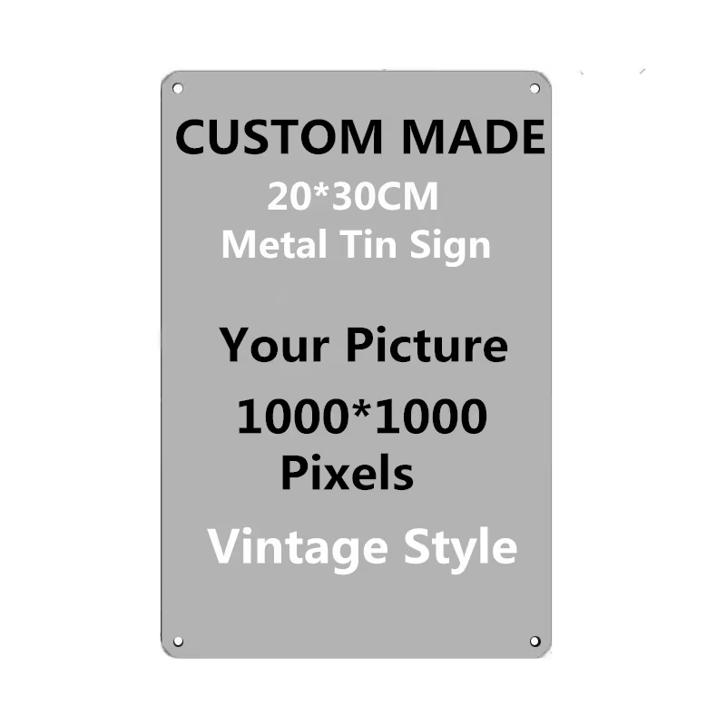 Vintage Collectible Signs - Papan Logam Kustom Personal 20x30cm, Unggah
