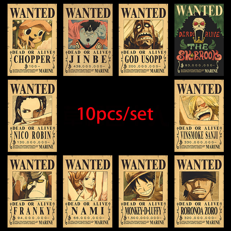 Vintage Collectible Toys - 10pcs Anime One Piece Luffy 3