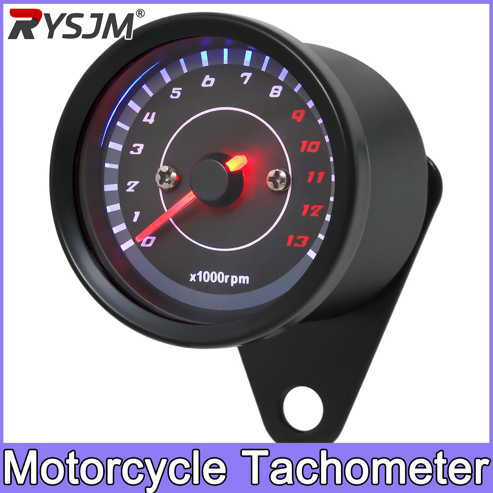 Analog Meter Gauge - Meteran RPM 13000 Universal untuk Skuter