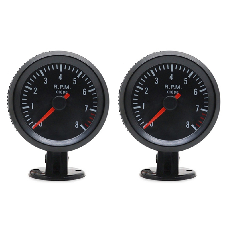 Analog Meter Gauge - 2 Buah Tachometer Mobil 2 Inci