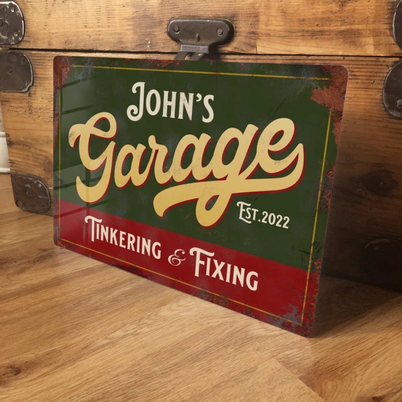 Vintage Collectible Signs - Papan Logam Garasi Kustom yang Dipersonalisasi
