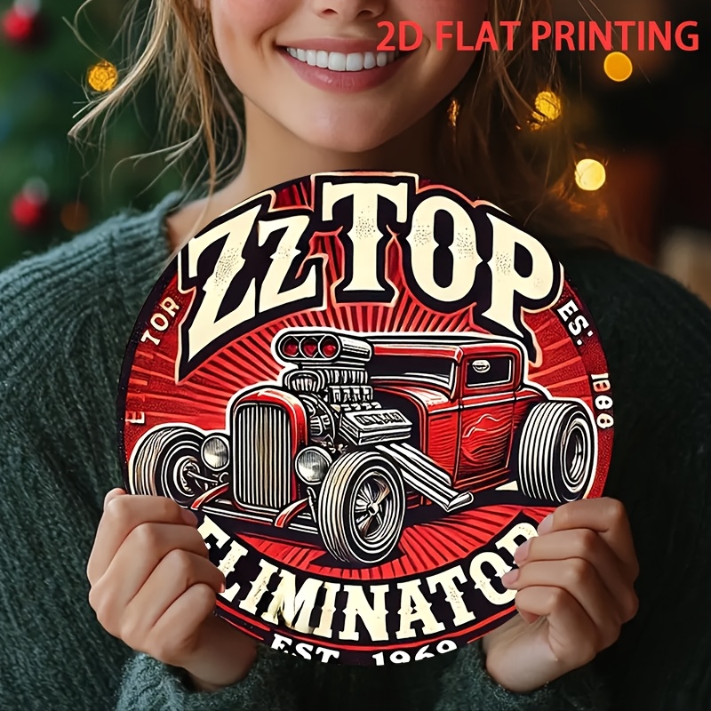2D Flat, 1pc ZZ Top Eliminator - Vintage Collectible Signs ulasan dan harga