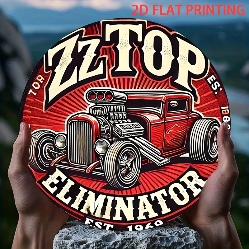 2D Flat, 1pc ZZ Top Eliminator - Vintage Collectible Signs ulasan dan harga