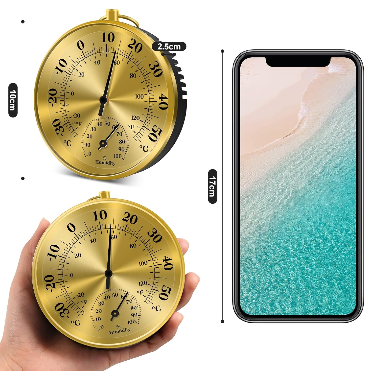 Termometer higrometer dinding  - Analog Meter Gauge ulasan dan harga