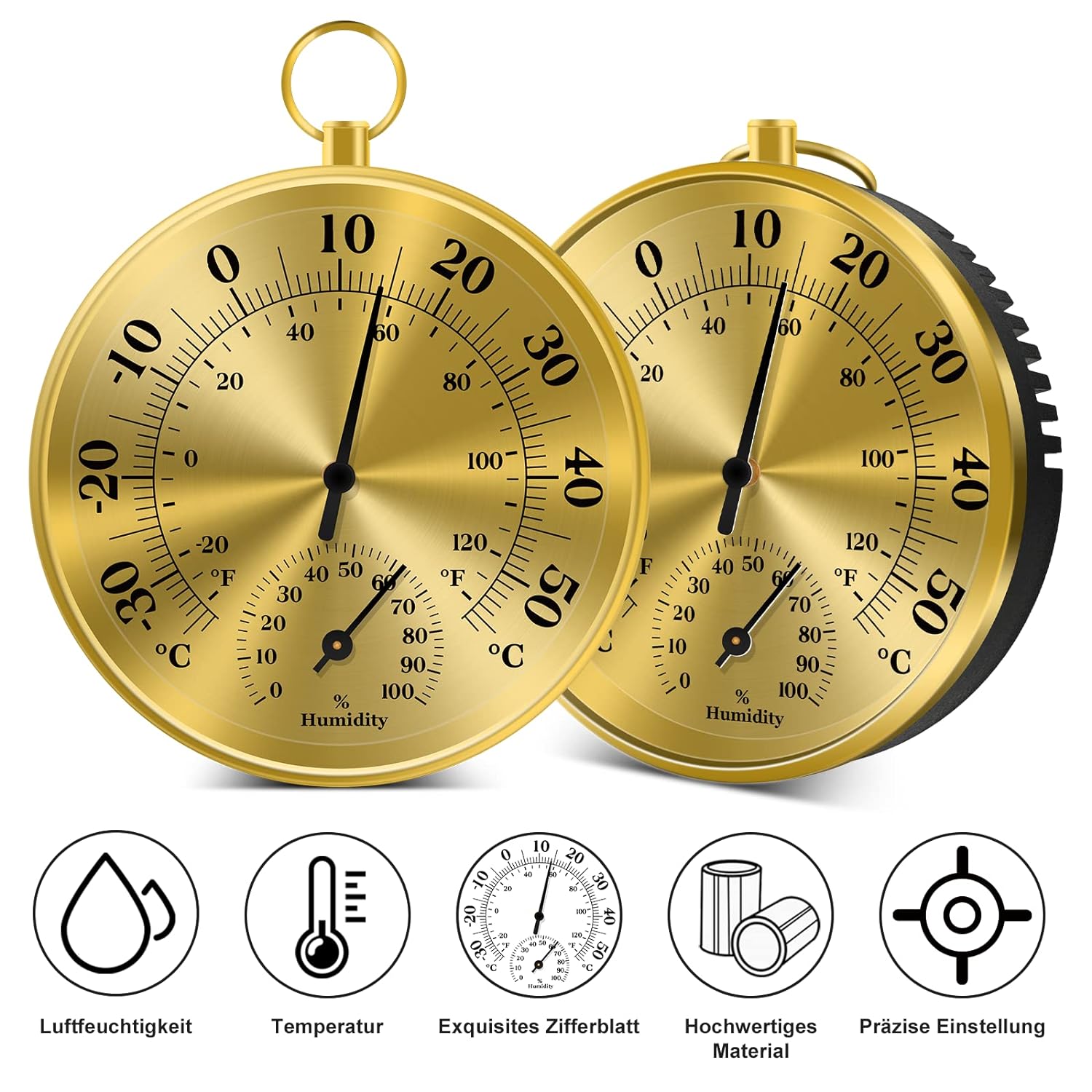 Termometer higrometer dinding  - Analog Meter Gauge ulasan dan harga