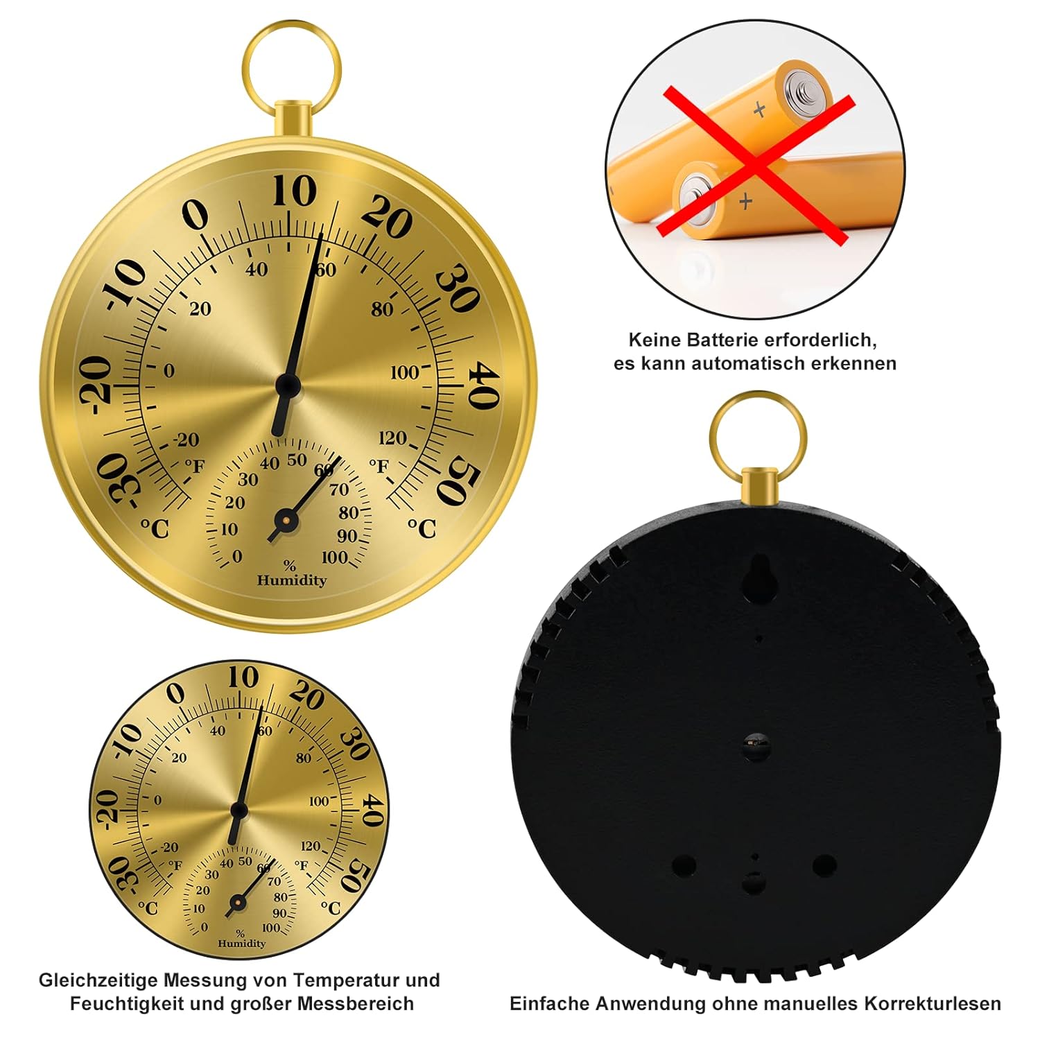 Termometer higrometer dinding  - Analog Meter Gauge ulasan dan harga