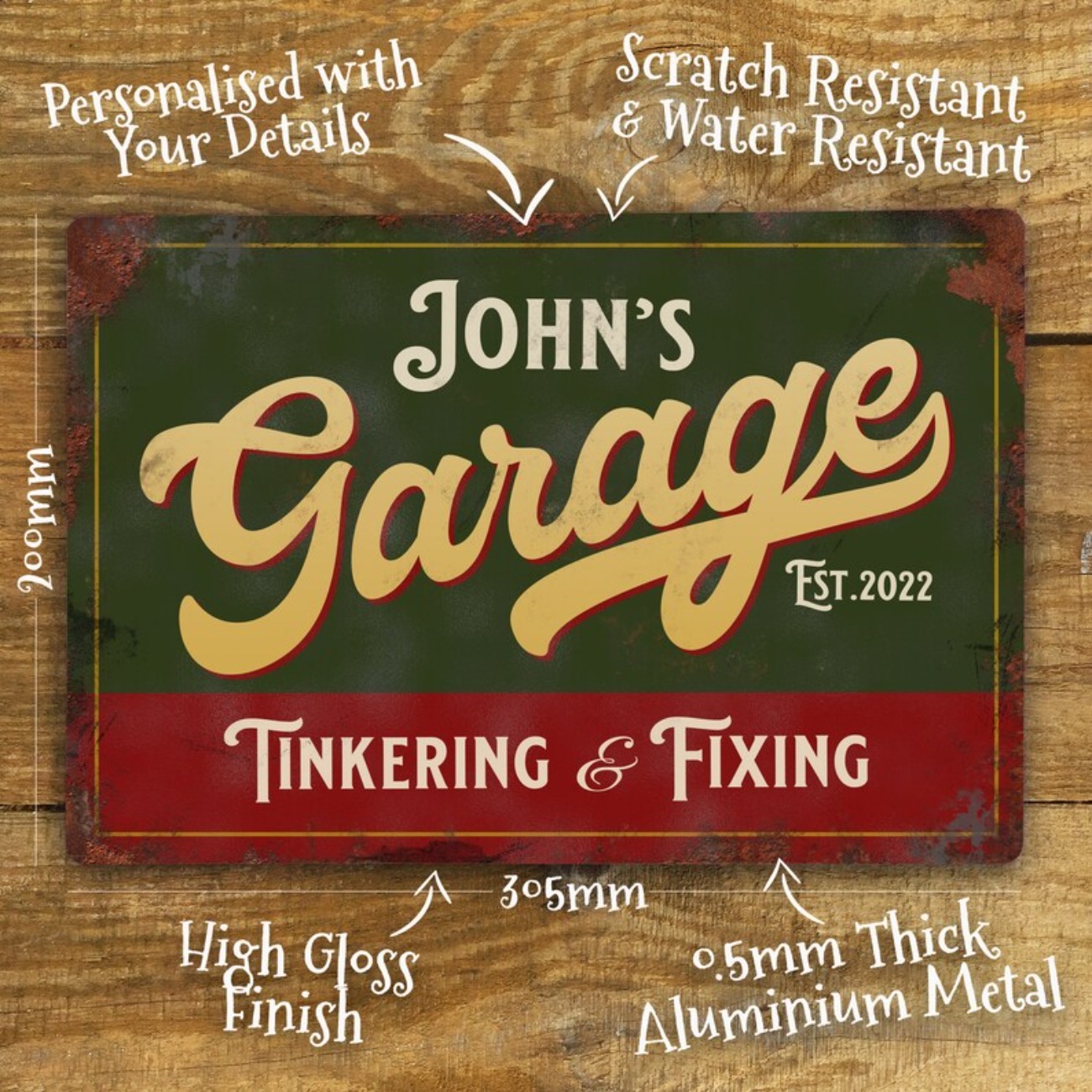 Papan Logam Garasi Kustom yang - Vintage Collectible Signs ulasan dan harga