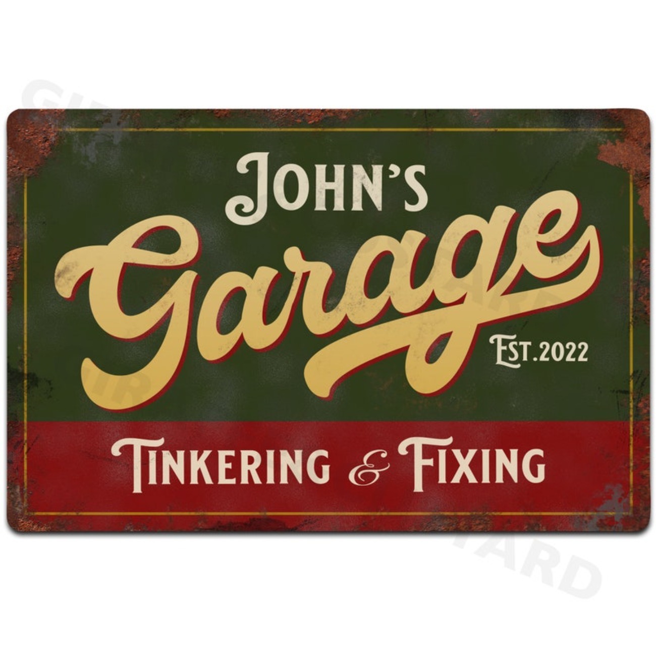 Papan Logam Garasi Kustom yang - Vintage Collectible Signs ulasan dan harga