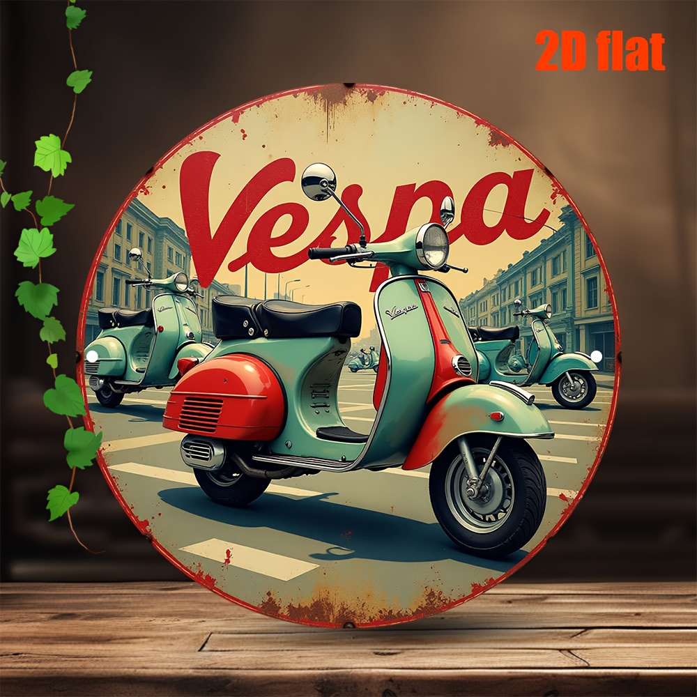 Seni Dinding Logam Skuter Vesn - Vintage Collectible Signs ulasan dan harga