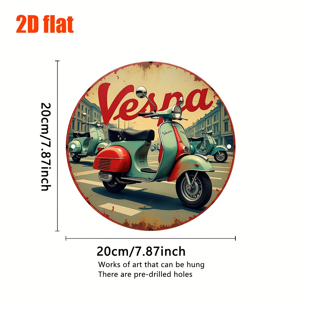 Seni Dinding Logam Skuter Vesn - Vintage Collectible Signs ulasan dan harga